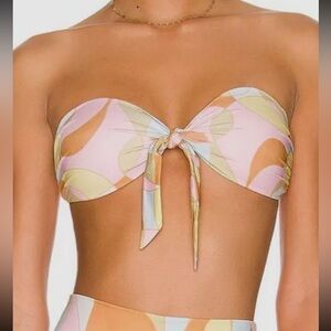 Beach Riot Women's Sophie Waikiki Wave Strapless Bandeau Bikini Top - Size L